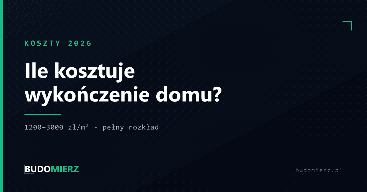 Ile kosztuje wykończenie domu pod klucz w 2026? Pełny rozkład kosztów